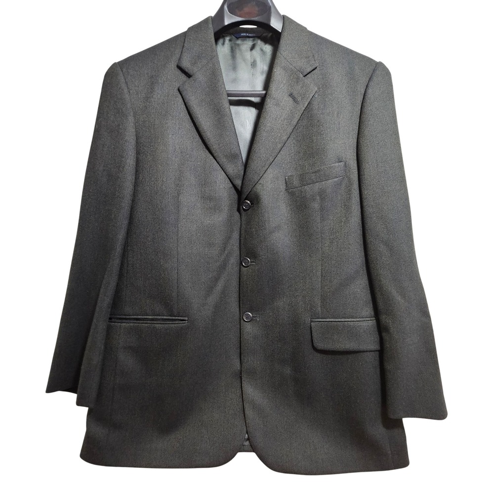 Brooks Brothers Sport Coat Mens 43 RG Charcoal Wool Cashmere 3-Button Blazer